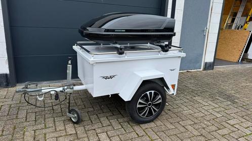Aanhanger met dakkoffer, Auto diversen, Aanhangers en Bagagewagens, Zo goed als nieuw, Ophalen