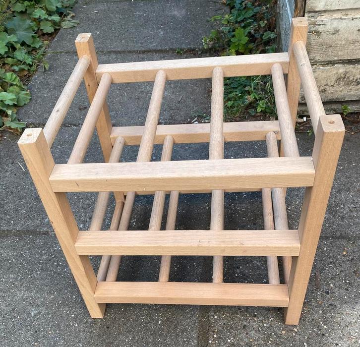 Ikea wijnrekje 700.324.51 HUTTEN flessenrek stapelbaar, Huis en Inrichting, Woonaccessoires | Wijnrekken, Zo goed als nieuw, Minder dan 50 cm