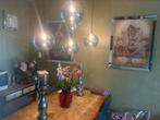 Smoke glass bol lamp, Huis en Inrichting, Lampen | Hanglampen, Ophalen of Verzenden, Eric kuster style, Zo goed als nieuw