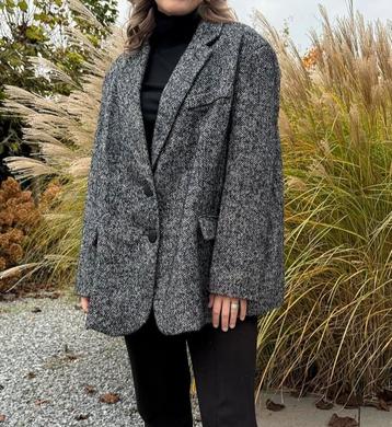 LUMINA oversized blazer zwart gemeleerd mt TU beschikbaar voor biedingen