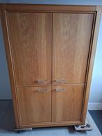 Massief eiken geoliede buffetkast / boekenkast te koop, Ophalen, Modern/strak, in gewenste kleur te olien., 100 tot 150 cm, Eikenhout