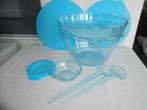 Tupperware 3S Schalen (met deksel) en slacouvert Blauw NIEUW, Huis en Inrichting, Keuken | Tupperware, Ophalen of Verzenden, Nieuw