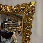 Barokspiegel – Houten lijst goud - 200 x 100 cm -TTM Wonen, 100 tot 150 cm, Rechthoekig, Ophalen of Verzenden, 200 cm of meer