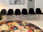 6 Eames glasvezel kuipjes, zwarte hopsak, Herman Miller, Huis en Inrichting, Stoelen, Gebruikt, Stof, Zwart, Ophalen of Verzenden