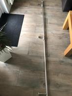 RVS Gordijn stang met ringen, Huis en Inrichting, Stoffering | Gordijnen en Lamellen, Ophalen, Zo goed als nieuw
