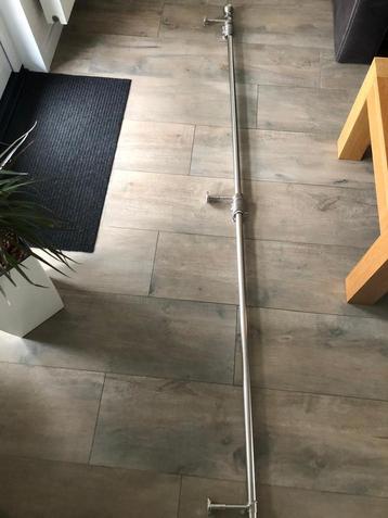RVS Gordijn stang met ringen beschikbaar voor biedingen