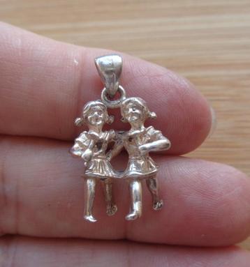 zilveren 3D hanger sterrenbeeld tweeling [805] beschikbaar voor biedingen