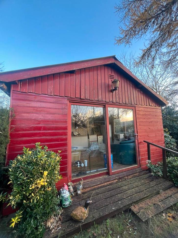 Gratis Houten Chalet (5.20x8) - Zelf Afbouwen!, Tuin en Terras, Tuinhuizen, Gebruikt, Overige typen, Hout, 500 cm of meer, 400 cm of meer