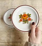 8 vintage gebaksbordjes bloem, Huis en Inrichting, Keuken | Servies, -, -, Ophalen of Verzenden, Zo goed als nieuw