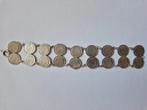 Zilveren armband met dubbele rij Wilhelmina dubbeltjes., Ophalen of Verzenden, Zilver, Armband
