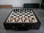 Houten schaak koffer, Hobby en Vrije tijd, Een of twee spelers, Ophalen of Verzenden, Zo goed als nieuw