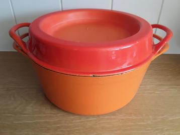 Grote oranje Cousances Doufeu / Le Creuset  - 26 cm beschikbaar voor biedingen