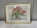 Uit nalatenschap deze schitterende Aquarel ?bloemenpracht, Antiek en Kunst, Ophalen