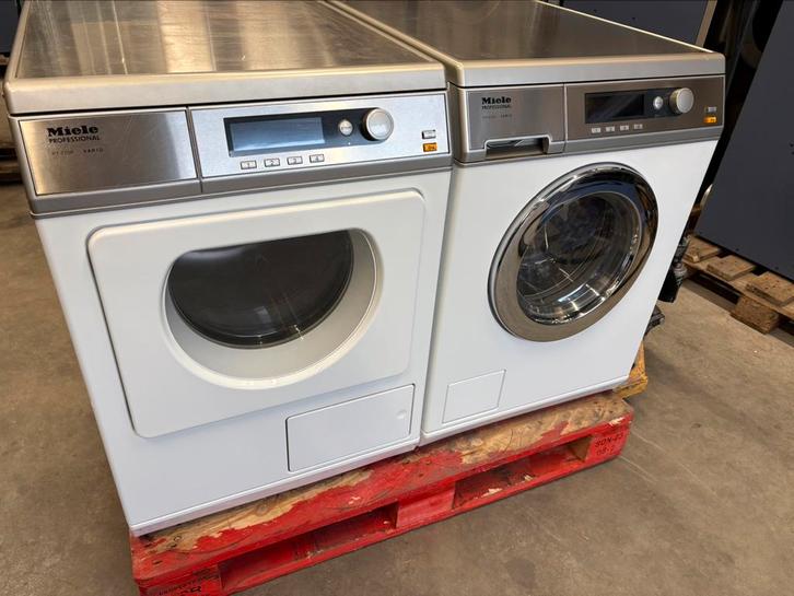 Miele Professional set PW6065 vario + PT7136 vario, Witgoed en Apparatuur, Wasmachines, Zo goed als nieuw, 6 tot 8 kg, 85 tot 90 cm