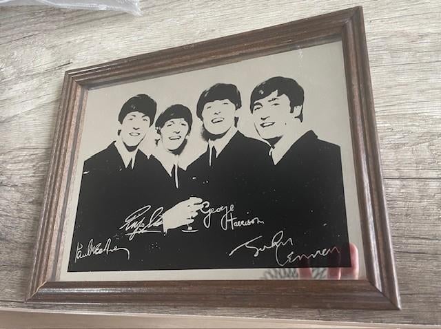 Beatles, Vintage Spiegel , jaren '60, Antiek en Kunst, Antiek | Spiegels, Ophalen of Verzenden, Rechthoekig, Minder dan 50 cm