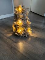 Handgemaakt Kerstboompje Beige met Gouden Glitter, Antiek en Kunst, Ophalen of Verzenden