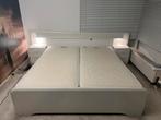 Compleet wit 2-persoonsbed (200x180) met matrassen en Auping, Ophalen, Gebruikt, Wit, Tweepersoons