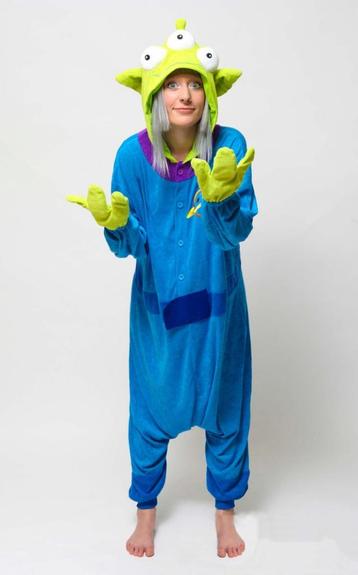 Toy Story Alien onesie 152-158 Pak Kostuum Groen Blauw beschikbaar voor biedingen