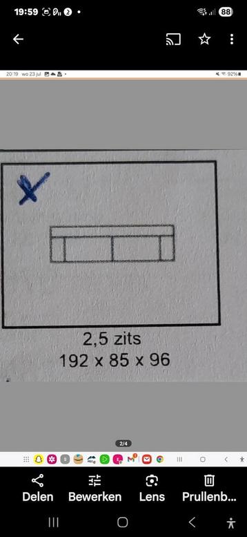 Mooie 2,5-zits bank - Zo goed als nieuw! beschikbaar voor biedingen