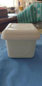 vlootje margarine Becel wit zwaar glas vintage, Ophalen of Verzenden
