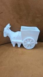 Schattig Ezel Bloempotje met Kar, Ophalen of Verzenden, Zo goed als nieuw