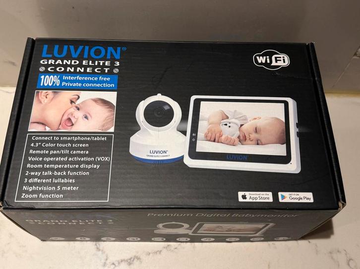 LUVION Grand Elite 3 Connect Babyfoon, Kinderen en Baby's, Babyfoons, Nieuw, 250 meter of meer, Camera, Digitaal, Terugspreekfunctie