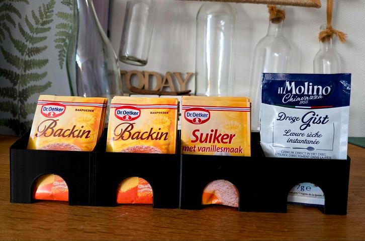 Keuken opbergbak, Bakpoeder, vanillesuiker, gist opbergbakje, Huis en Inrichting, Keuken | Tupperware, Nieuw, Overige typen, Ophalen of Verzenden