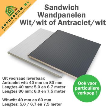 Sandwich/wand nieuwe gelegenheidspartij panelen A en B keus beschikbaar voor biedingen