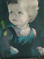 Prachtig  Vintage schilderij Jongen met één traan, Antiek en Kunst, Ophalen of Verzenden