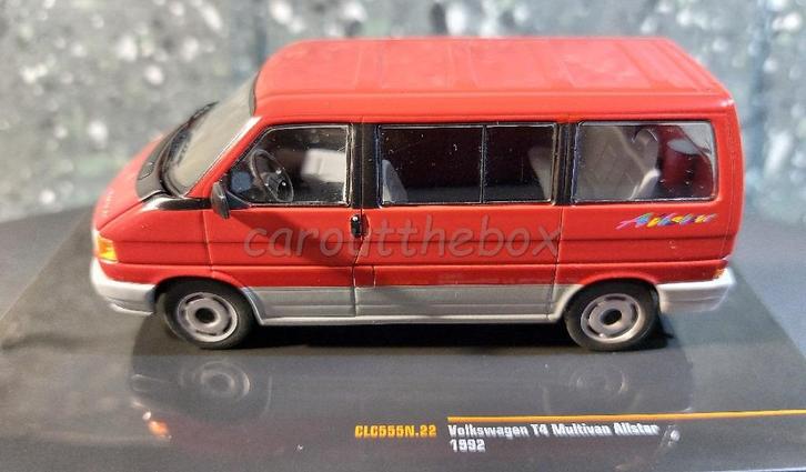 VW T4 multivan Allstar 1992 rood 1:43 Ixo V1016, Hobby en Vrije tijd, Modelauto's | 1:43, Nieuw, Auto, Overige merken, Verzenden