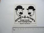 sticker oud Kuifje 1978 Jansen strip den bosch winkel vintag, Ophalen of Verzenden, Zo goed als nieuw, Bedrijf of Vereniging