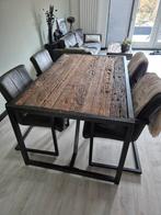 Eettafel set met 4 stoelen, Huis en Inrichting, Tafels | Eettafels, Ophalen, 50 tot 100 cm, 150 tot 200 cm, Vier personen