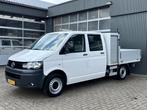 Volkswagen Transporter 2.0 L2H1 DC Benzine Open laadbak Airc, Auto's, Voorwielaandrijving, Gebruikt, Zwart, 4 cilinders