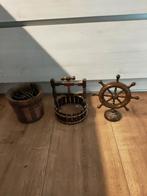 Emmer pers en schippers stuur eiken, Antiek en Kunst, Ophalen of Verzenden