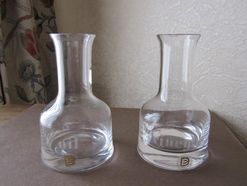 Oil & Vinegar bottles Dartington - design Frank Thrower, Huis en Inrichting, Keuken | Servies, Zo goed als nieuw, Glas of Glazen