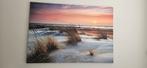 Canvas Schilderij Strand bij Zonsondergang, Ophalen, 100 tot 125 cm, 75 cm of meer, Print