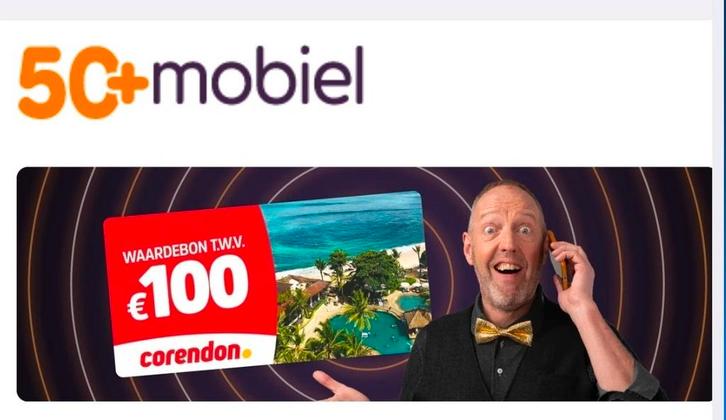 Waardebon corendon t.w.v. 100, Tickets en Kaartjes, Kortingen en Cadeaubonnen, Eén persoon, Kortingsbon