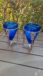 Kobalt Blauwe Sierobjecten - Prachtige Staat!, Antiek en Kunst, Antiek | Glas en Kristal, Ophalen