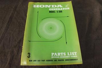 Honda generator E-300 1966 parts list  E300 beschikbaar voor biedingen