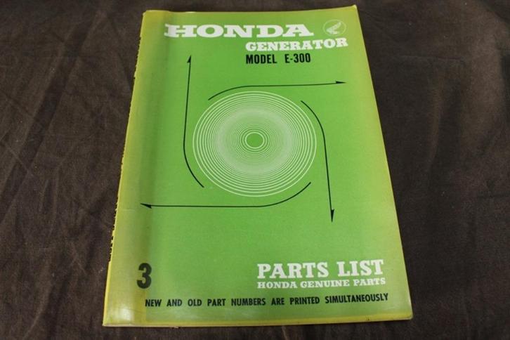 Honda generator E-300 1966 parts list  E300, Motoren, Handleidingen en Instructieboekjes, Honda, Ophalen of Verzenden