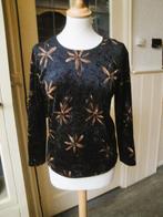 Zwart/cognac fluwelen topje maat M (z.g.a.n.), Kleding | Dames, Tops, Maat 38/40 (M), Zwart, Ophalen of Verzenden, Zo goed als nieuw