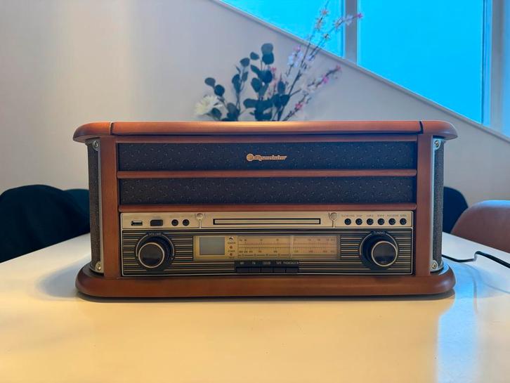 Roadstar Platenspeler met Radio & CD, Audio, Tv en Foto, Platenspelers, Gebruikt, Platenspeler, Overige merken, USB-aansluiting