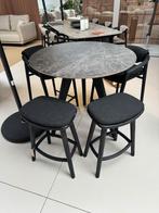-50% ! Manutti Torsa + Solid Teak barset - SHOWROOMMODEL, Ophalen of Verzenden, Zo goed als nieuw, Rond, Teakhout