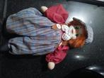 Clown met hoofd uit porcellain, Ophalen of Verzenden, Zo goed als nieuw, Pop
