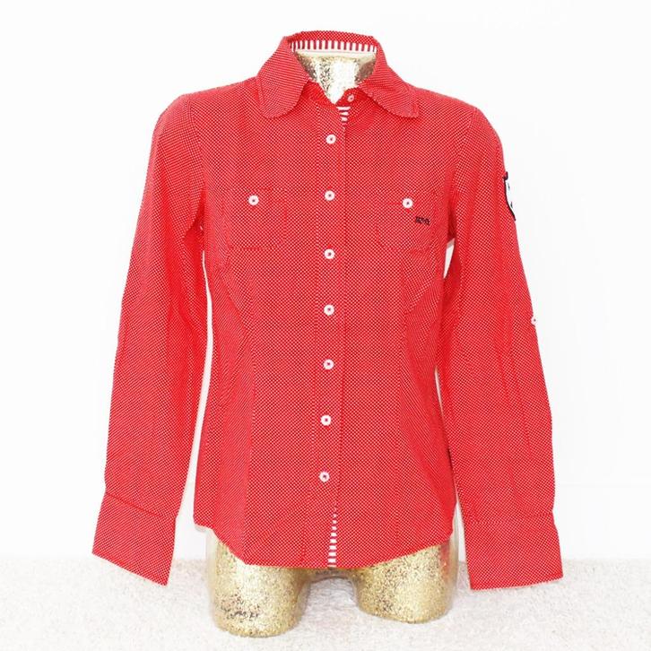 Prachtige McGregor Blouse (Maat 36) - 10 € 45,-, Kleding | Dames, Blouses en Tunieken, Zo goed als nieuw, Maat 36 (S), Rood, Ophalen of Verzenden
