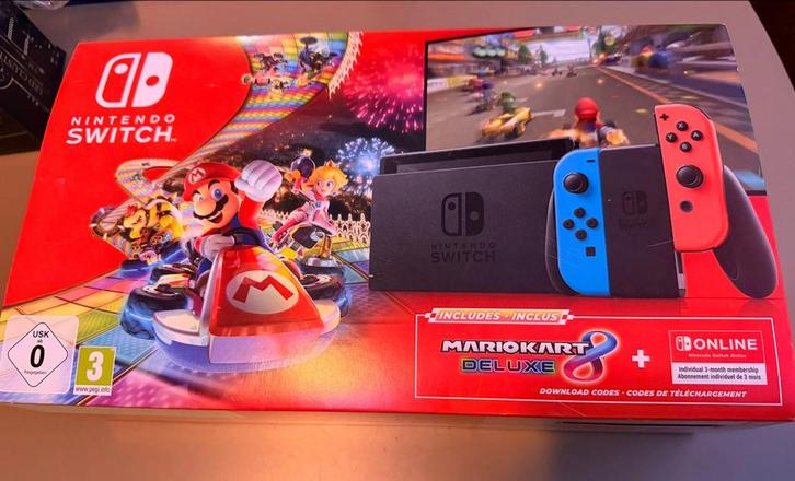 Nintendo Switch - zgan, Spelcomputers en Games, Spelcomputers | Nintendo Switch, Zo goed als nieuw, Switch Original, Met 2 controllers