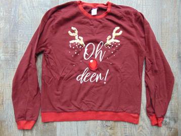 Sweater trui rood Kersttrui maat M Rudolph / Rudolf beschikbaar voor biedingen