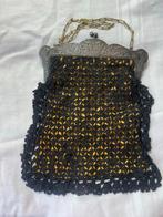 Antiek Verzilverd Tasje Gehaakt, Ophalen of Verzenden, Gebruikt, Geel, Avondtasje