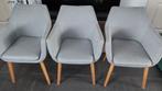 3 grijze stoelen, Huis en Inrichting, Stoelen, Ophalen, Zo goed als nieuw, Grijs, Drie