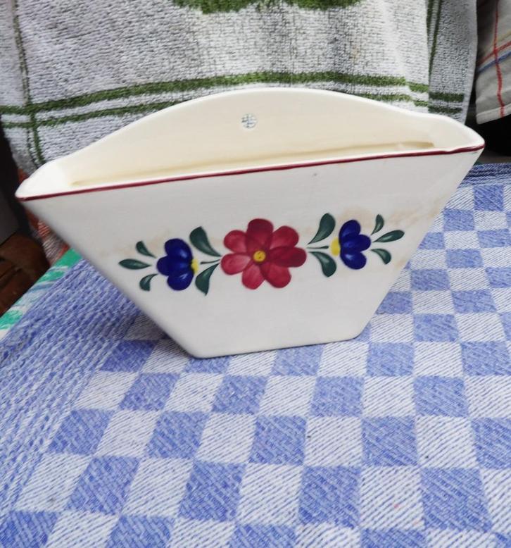 Boerenbont porselein/ koffiefilterzakjes houder/ zoutpot, Antiek en Kunst, Antiek | Keukenbenodigdheden, Ophalen of Verzenden